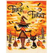 Kit broderie point de croix - Vervaco - Trick or treat