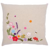 Kit de coussin à broder - Vervaco - Un monde floral coloré