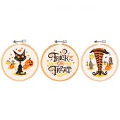 Kit broderie point de croix avec tambour - Vervaco - Halloween