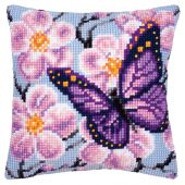 Kit de coussin gros trous - Vervaco - Papillon mauve