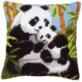 Kit de coussin gros trous - Vervaco - Famille de pandas