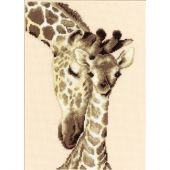Kit broderie point de croix - Vervaco - Famille de girafes