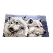 Kit de tapis point noué - Vervaco - Têtes de loups
