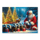 Puzzle Bois - Wooden City - Santa et son équipe - 150 pièces