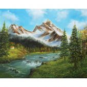 Kit de broderie Diamant - Wizardi - Rivière de montagne