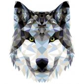 Kit de peinture par numéro - Wizardi - Loup polygonal