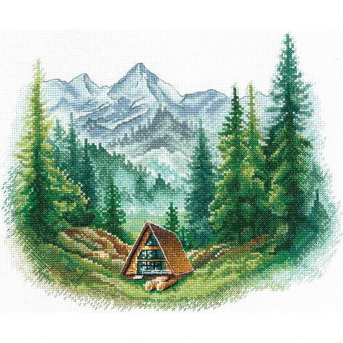 Kit Broderie Point De Croix Abillyn "Family And Love" - Panneau Bois Pré-imprimé Famille