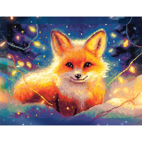 Impression sur toile décorative représentant les yeux perçants d'un renard rouge 60 x 90 cm