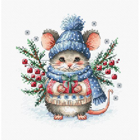 TABLEAU POINT DE croix UNIQUEMENT formes de Noël. 4 modèles pour cartes
