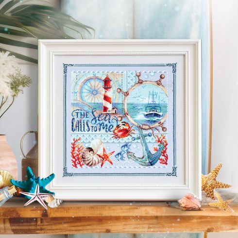 Meecaa Kit Broderie Point De Croix Estampillé Soleil Yin Yang - 11 CT 36x36 Cm Avec Accessoires Complets