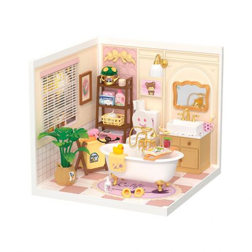 Miniature 1/12 Pour Salle De Bain – Set Soin Corps (shampooing, Lotion, Nettoyant, Parfum) Pour Maison De Poupée