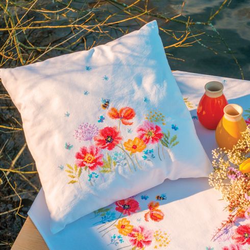 Coussin point noué Vervaco love bears