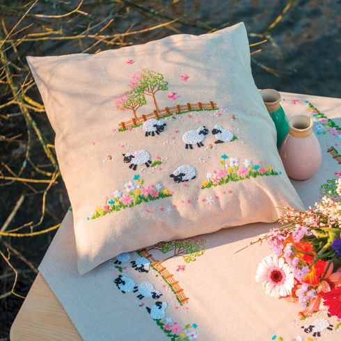 Lot De Coussins Vervaco Ampersand – Broderie Au Point De Croix & Nouage, Kit Complet