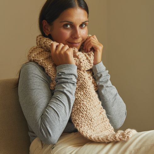 Sélections de modèles d'écharpes au tricot gratuits pour débutants
