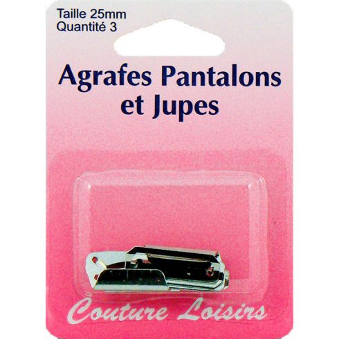Agrafes - Agrafes - Taille 25 mm argent - Couture loisirs