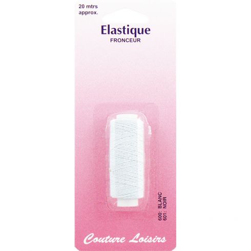Mercerie - Elastiques - Fil élastique fronceur blanc - Couture loisirs