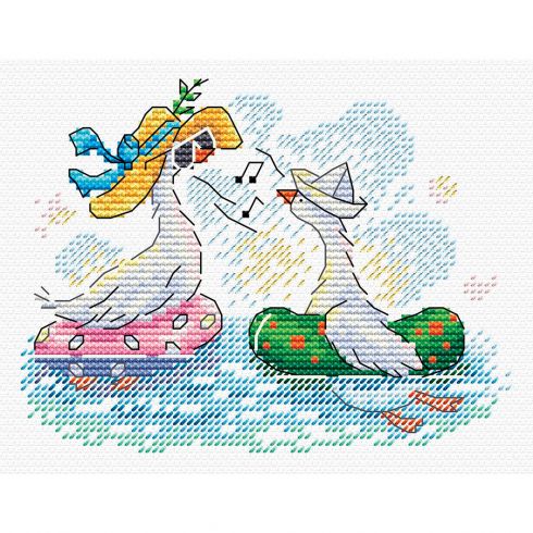 Kit Broderie Point De Croix Compté MP Studia - Jardinier Roux