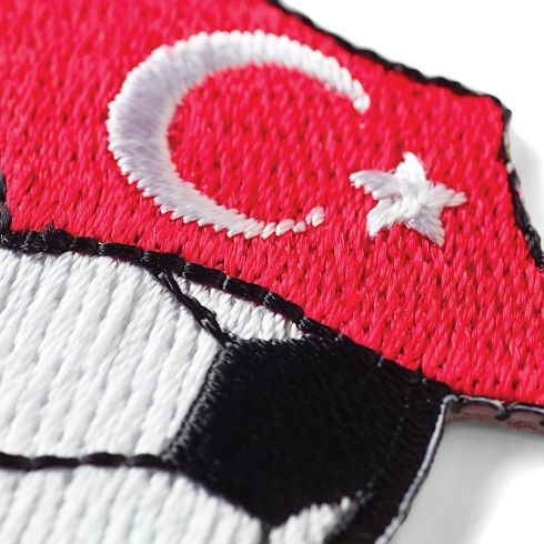 Ecusson thermocollant - Ballon football - drapeau turc - Prym