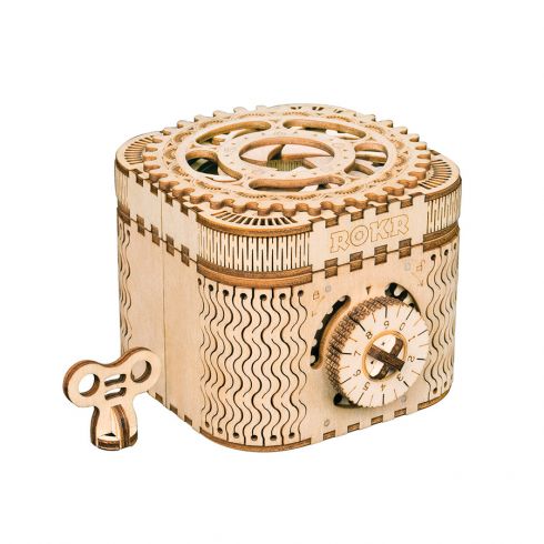 Puzzle 3D mécanique en bois - Chouette horloge ROKR LK503