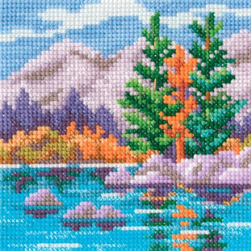 Kit broderie point de croix - A la lisère de la forêt - RTO