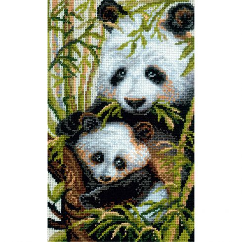Kit Point De Croix Maman Et Bebe Panda Riolis