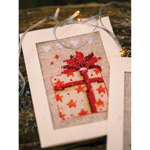 VERVACO Point De Croix Kit Coussin Complet Set VOITURE DE NOu00cbL Decoration Manuelle Broderie Kit Adulte Art Creatif Cadeau DIY Cross Stitch Embroidery Ca. 40 X 40 Cm