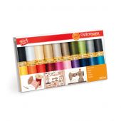 Gutermann Set à Couture Tous Fils Coton Blanc Et Noir - Kit Complet 7 Bobines