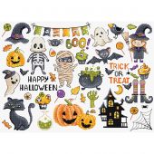 Kit Complet Broderie Point De Croix YEESAM ART - Fantômes, Citrouille, Chauve-souris Halloween