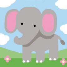 Canevas Pénélope  - Royal Paris - Eléphant