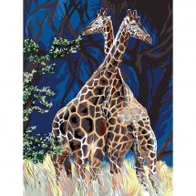 Canevas Pénélope  - Margot de Paris - Girafes au grand coeur