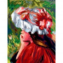 Canevas Pénélope  - Margot de Paris - La fillette au chapeau rouge 