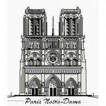 Kit broderie point de croix - Marie Coeur - Notre-Dame 