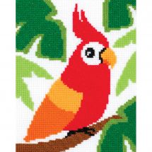 Kit broderie point de croix - Marie Coeur - Perroquet