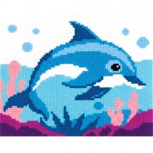 Kit broderie point de croix - Marie Coeur - Dauphin