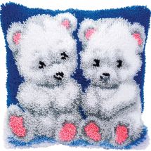 Kit de coussin point noué - Vervaco - Les nounours