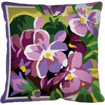 Kit de coussin gros trous - Margot de Paris - Fleurs violettes