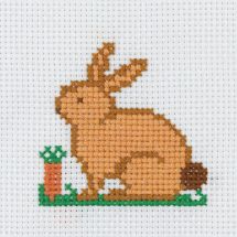 Kit broderie point de croix pour enfant - Anchor - Lapin