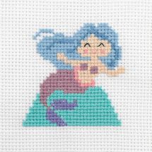 Kit broderie point de croix pour enfant - Anchor - Sirène