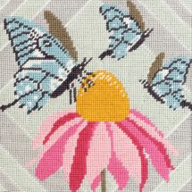 Kit de canevas unifil - Anchor - Papillons du jardin