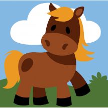 Kit de canevas pour enfant - SEG de Paris - Cheval