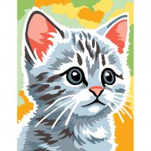 Kit de canevas pour enfant - Margot de Paris - Chat gris
