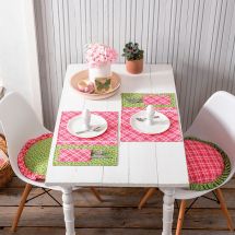 Kit couture - Anchor - Kit sets de table à confectionner rose/vert