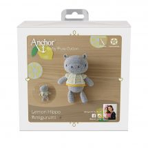 Kit crochet - Anchor - Amigurumi hippo-citron