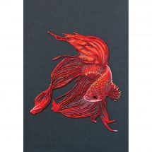 Kit de broderie avec perles - Abris Art - Poisson rouge