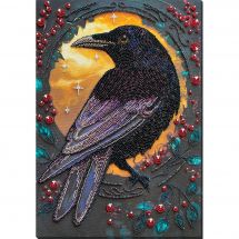 Kit de broderie avec perles - Abris Art - Corbeau