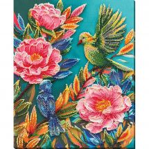 Kit de broderie avec perles - Abris Art - L'effervescence du printemps
