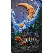 Kit de broderie avec perles - Abris Art - Nuit silencieuse