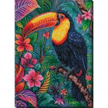 Kit de broderie avec perles - Abris Art - Oiseau exotique