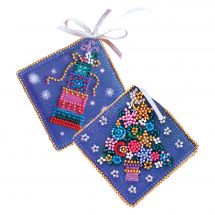 Kit de broderie avec perles - Abris Art - Vacances de Noël