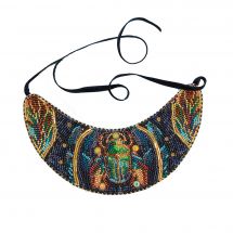 Kit de broderie avec perles - Abris Art - Collier "talisman émeraude"
